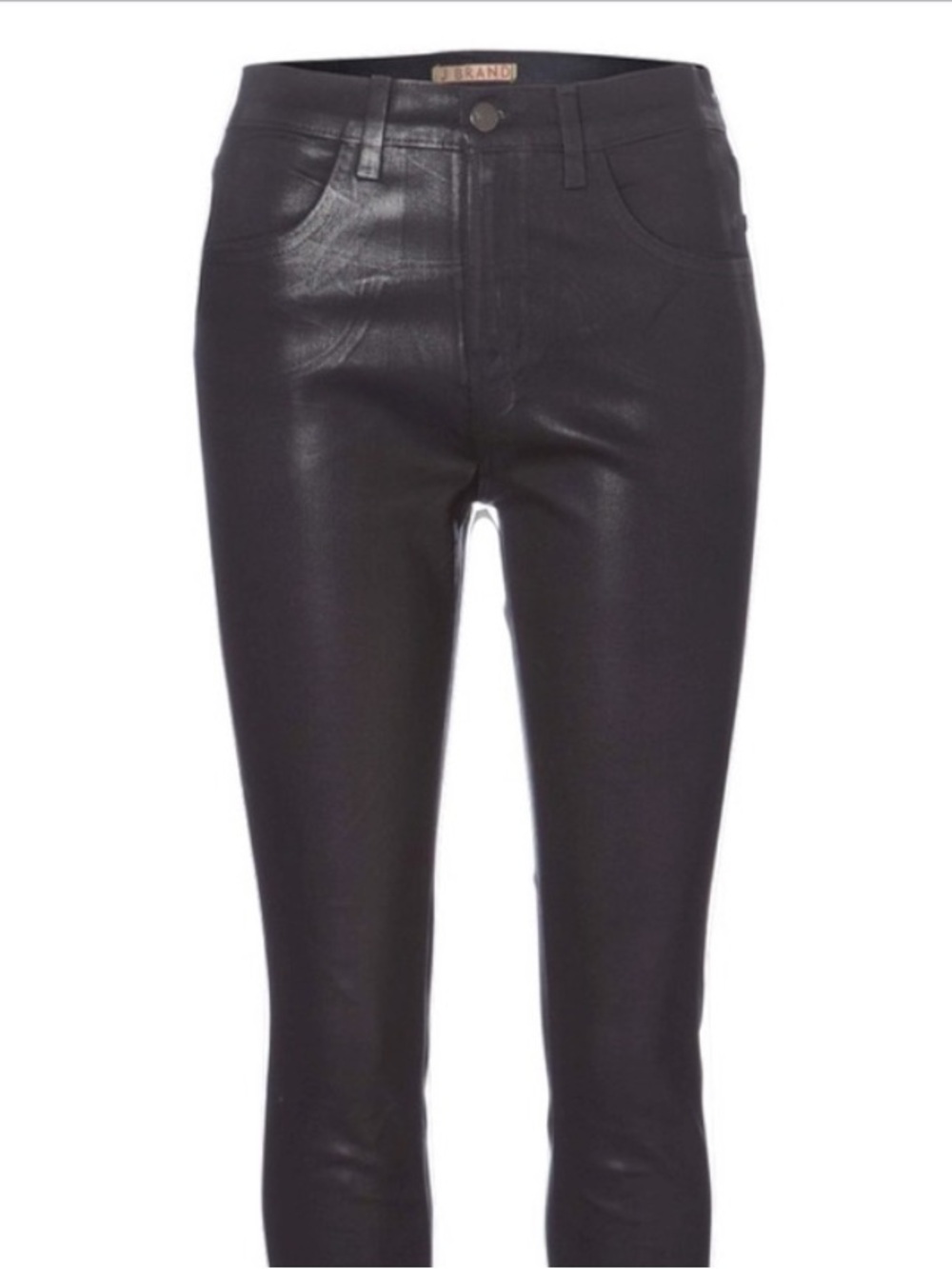 J Brand Maria coated skinny jean in Ozzy black color